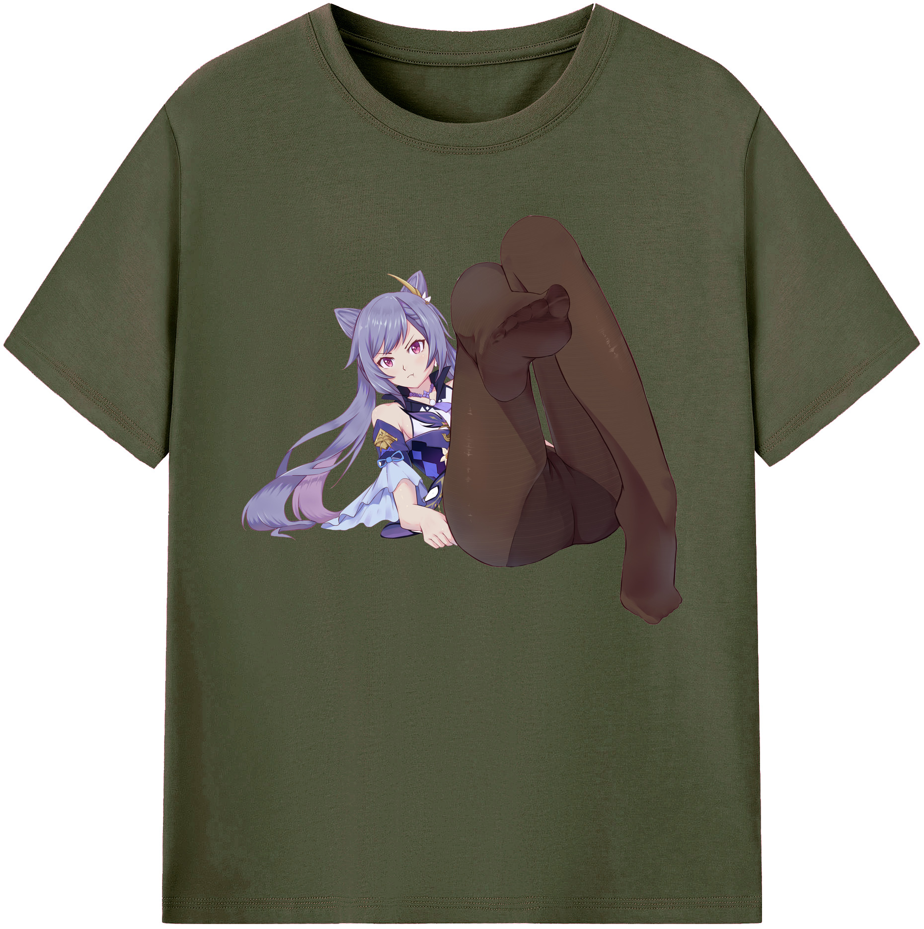 げんし神 刻晴 こくせい genshin Kokusei 綿100％ メンズ半袖Tシャツ｜肌触りやわらか＆通気性